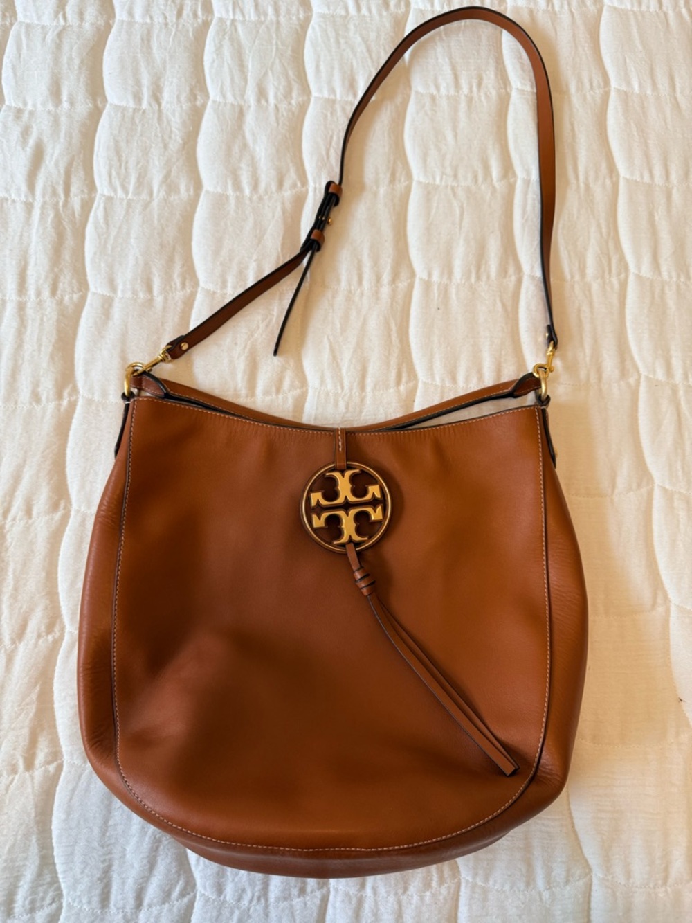 Tory Burch Brown Leather Hobo Bag